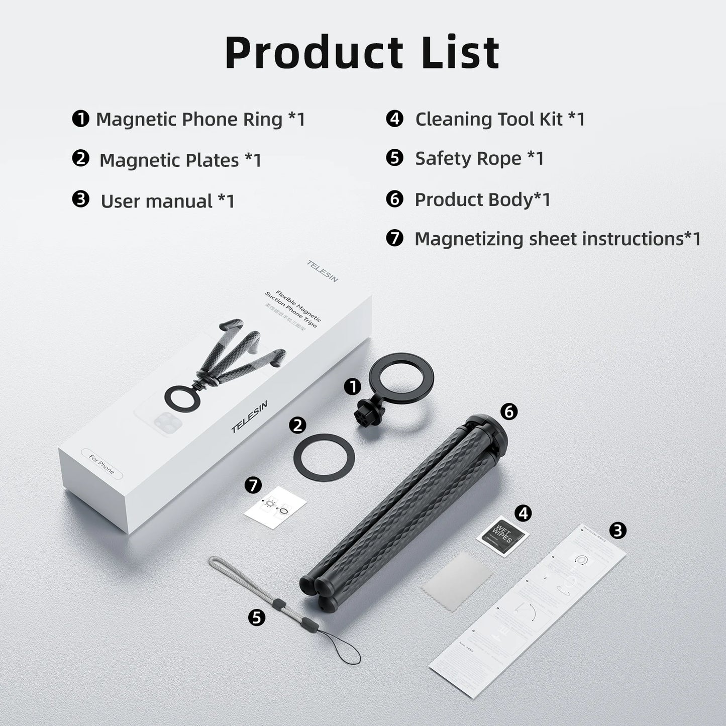 Magnetic Quick Release Mini Tripod